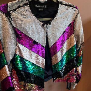 Blank NYC Jacket sequin Mardi Gras women’s size M